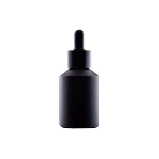 30 Ml Sort Glasflaske med Pipettelåg - Perfekt til Skønhed