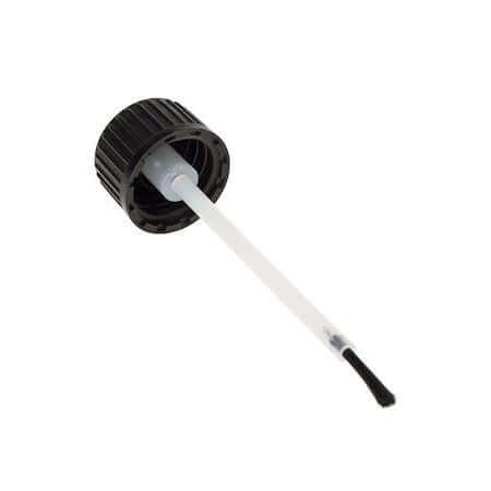 Sort Låg med Pensel til DIN18 Glasflasker - 30 ml