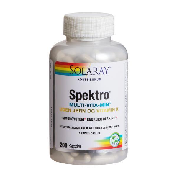 Spektro Multivitamin U - Jern og K, 200 Kapsler på tilbud