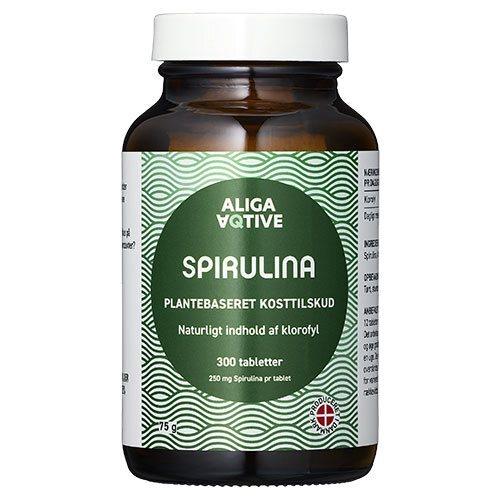 Aliga Aqtive Spirulina 300 tabletter - Ren og Naturlig