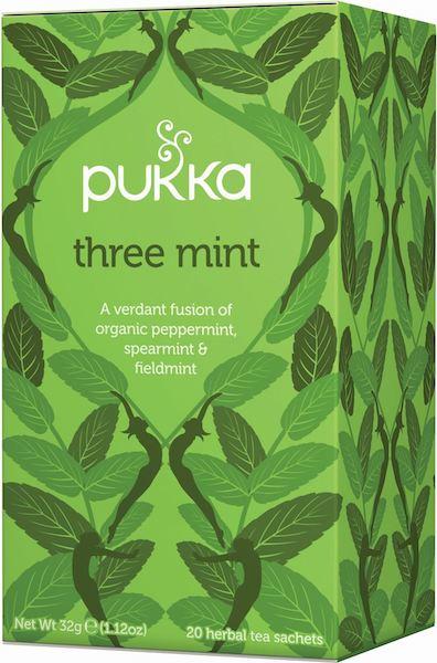 Pukka Three Mint Te - 20 Breve med Frisk Smag