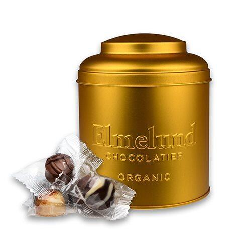 Elmelund Tin Guld - 15 Stk Økologiske Fyldte Chokolader