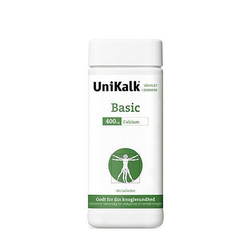 Unikalk Basic 400 Mg Calcium - 180 tabletter til styrke