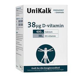 Unikalk D Vitamin 38 µg - 180 Tabletter til Sundhed