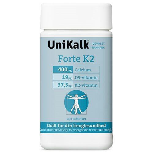Unikalk Forte K2 - Kosttilskud med D-vitamin og K-vitamin