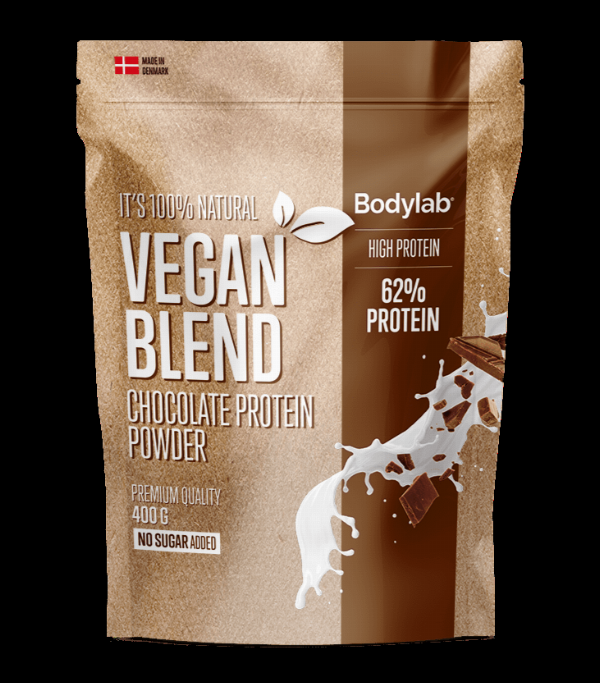 Bodylab Vegansk Proteinblanding Chokolade 400g - Udsalg!
