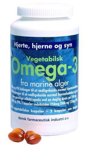 Omega 3 Algeolie - Plantebaseret Kosttilskud 180 kapsler