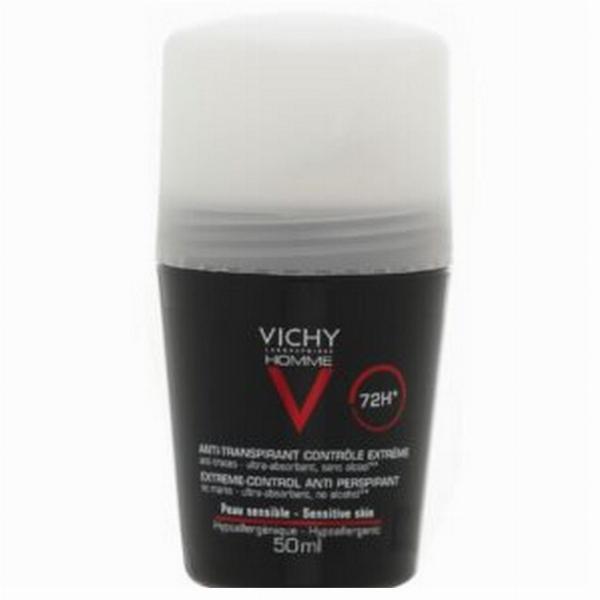 Vichy Homme Antiperspirant Deo Roll On 72h - 50 ml