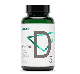 Puori D3 Vitamin 10mcg i Kokosolie - 60 Kapsler på Tilbud