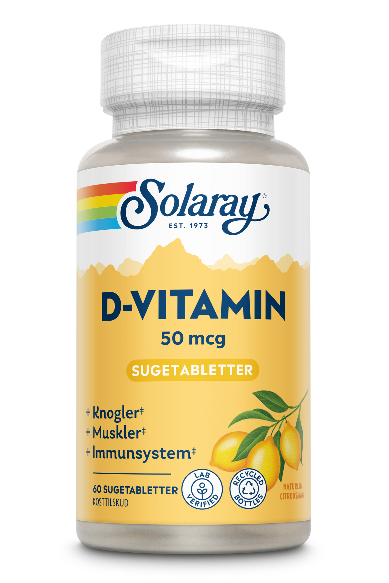 Solaray D Vitamin 50 Mcg 60 Sugetabletter