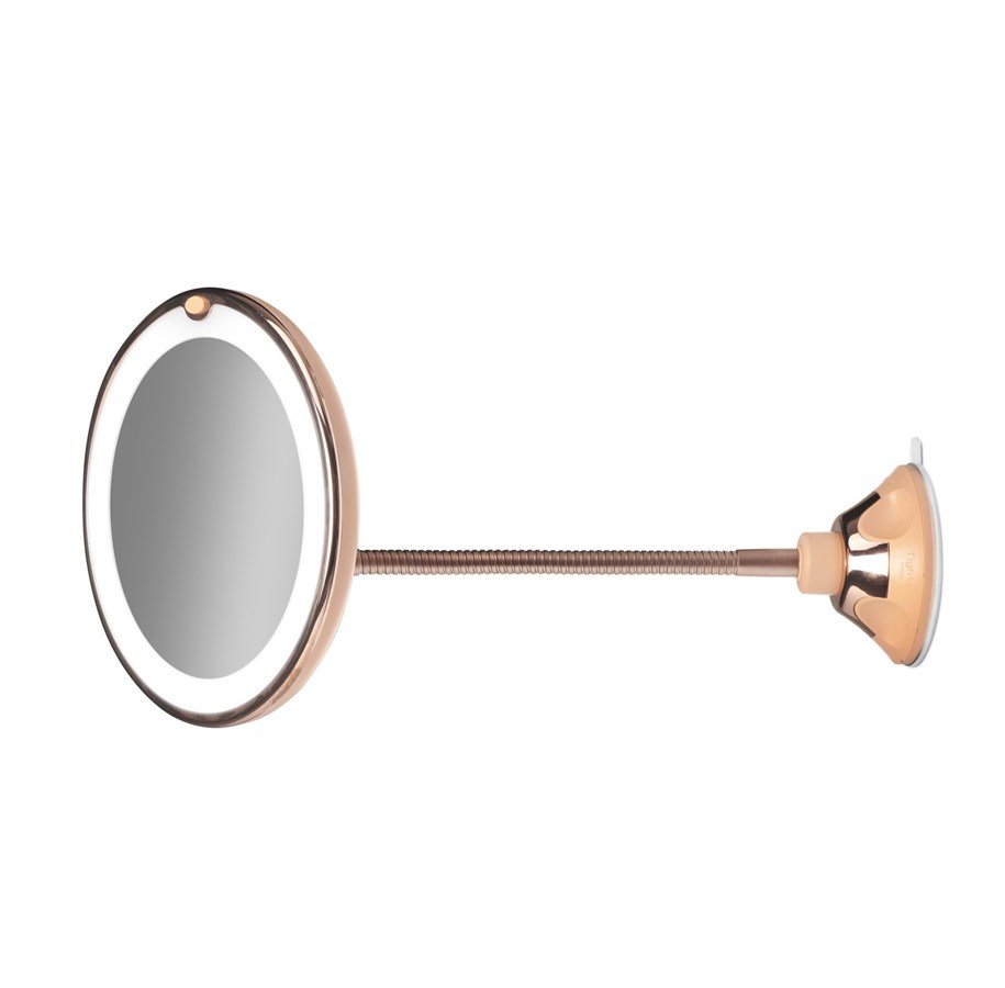 Gillian Jones X10 Led Light Goose Neck Suction Mirror Rosegold