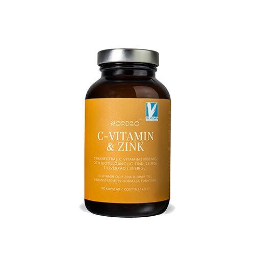 C Vitamin Og Zink Nordbo 100 Kapsler