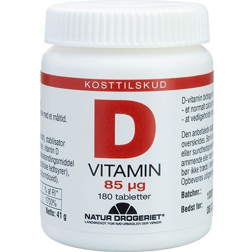 D3 Vitamin 85 Mcg Super D 180 Tabletter