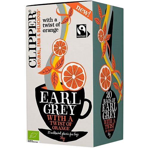 Earl Grey Te M Appelsin Clipper økologisk 20 Breve