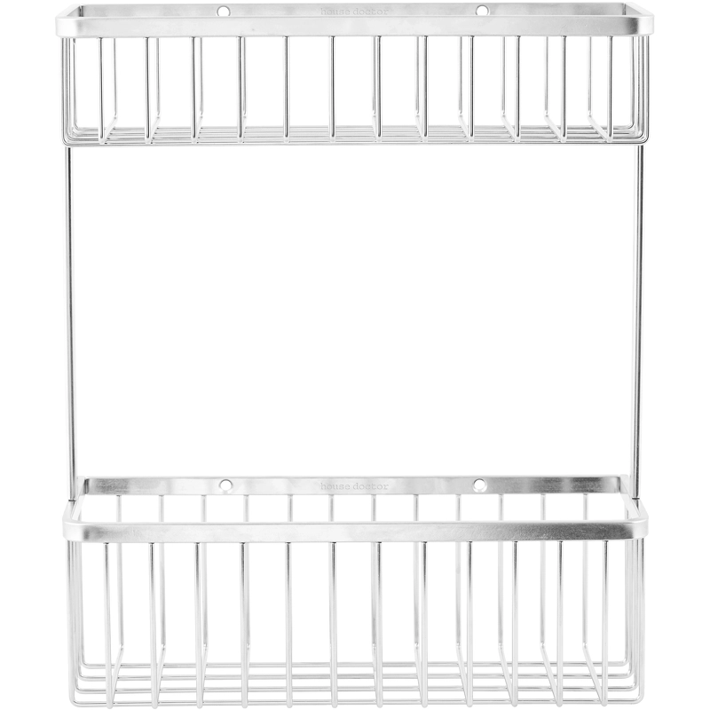 House Doctor Bath Basket Double   Silver