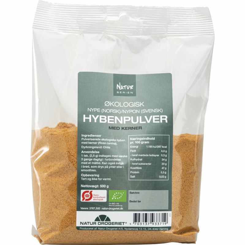 Hyben Pulver  Fin økologisk   500 Gram