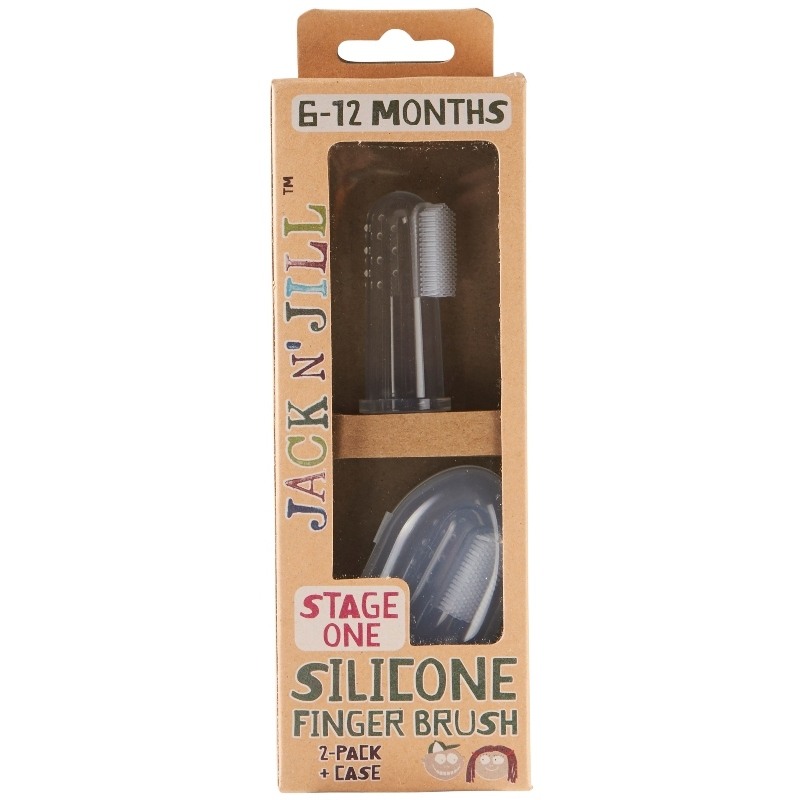 Jack N Apos  Jill Silicone Finger Brush   2 Pieces