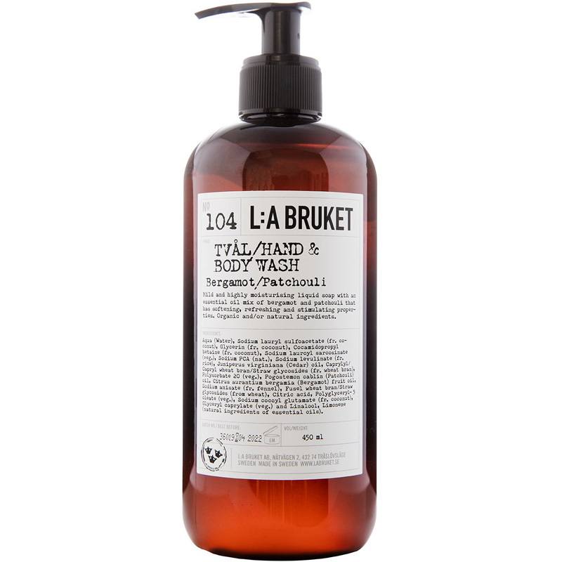 L:a Bruket 104 Hand Body Wash 450 Ml Bergamot Patchouli