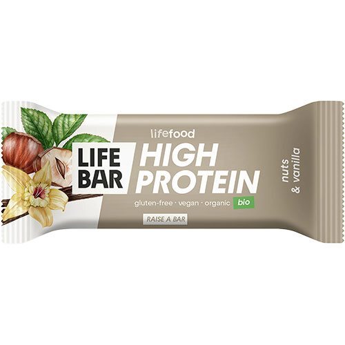 Lifebar Proteinbar M  Nødder Og Vanilje økologisk   40 Gram