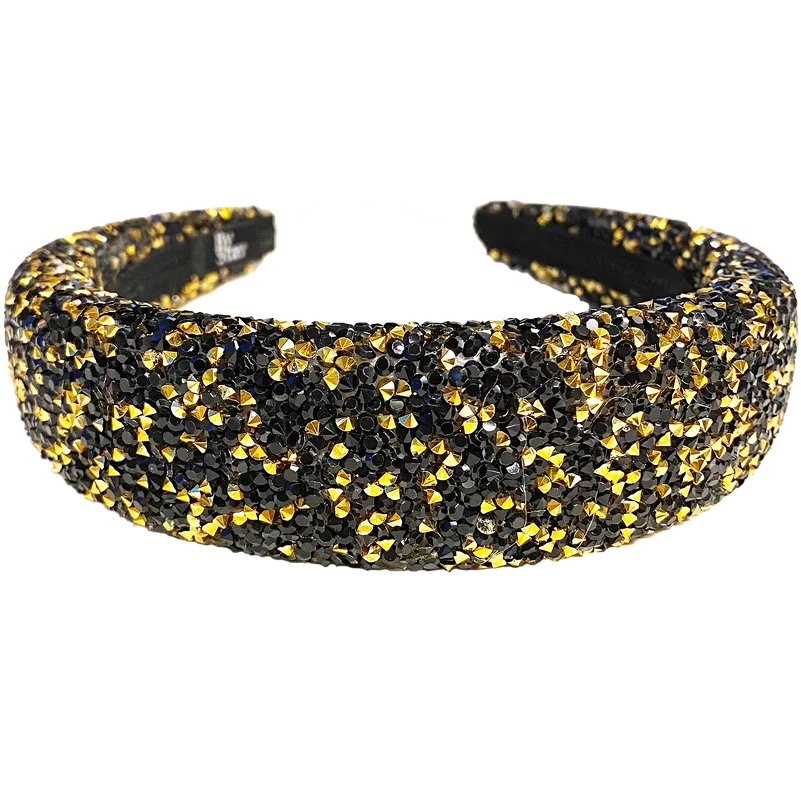 By Stær Lin Hairband   Glitter Black Gold
