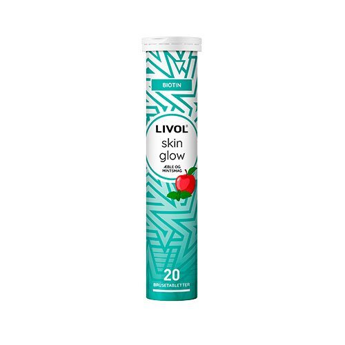 Livol Brusetablet Skin Glow M æble Og Mint 20 Stk