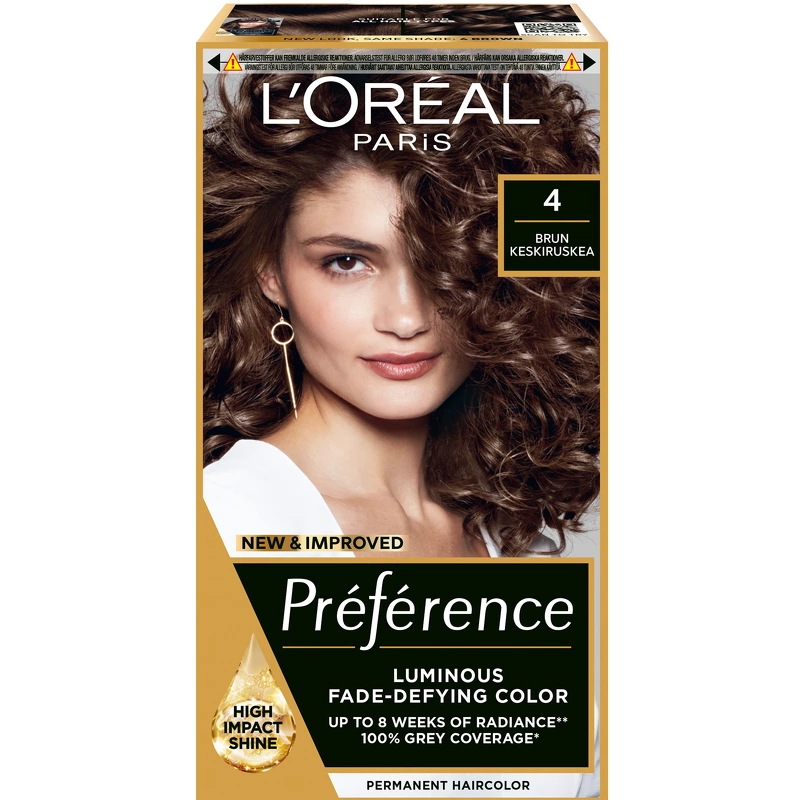 L Apos Oreal Paris Preference Permanent Hair Color   4 Brown