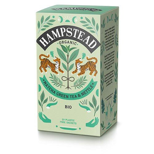 Hampstead Matcha Grøn Te   Brændenælde økologisk   20 Breve