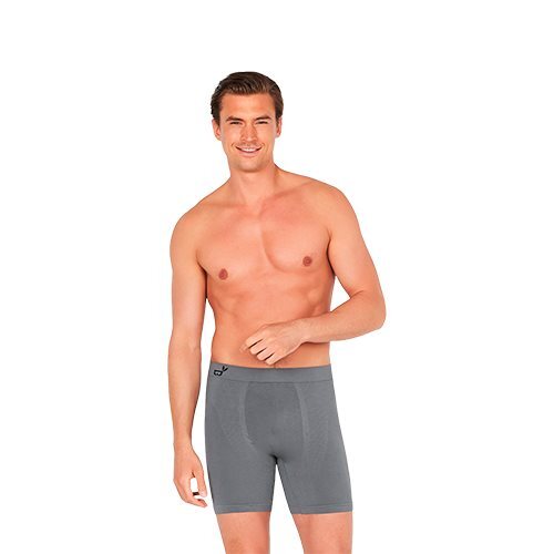 Mens Longer Boxer Charcoal Str S 1 Stk