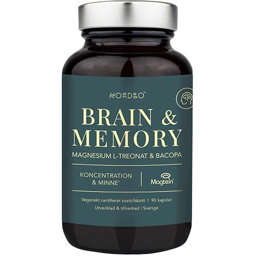 Nordbo Brain Memory Magnesium 90 Kapsler