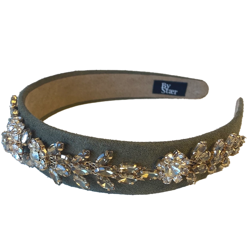 By Stær Vita Hairband   Army With Stone
