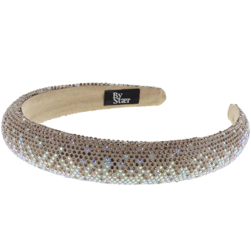 By Stær Ylva Hairband   Glitter Brown Beige