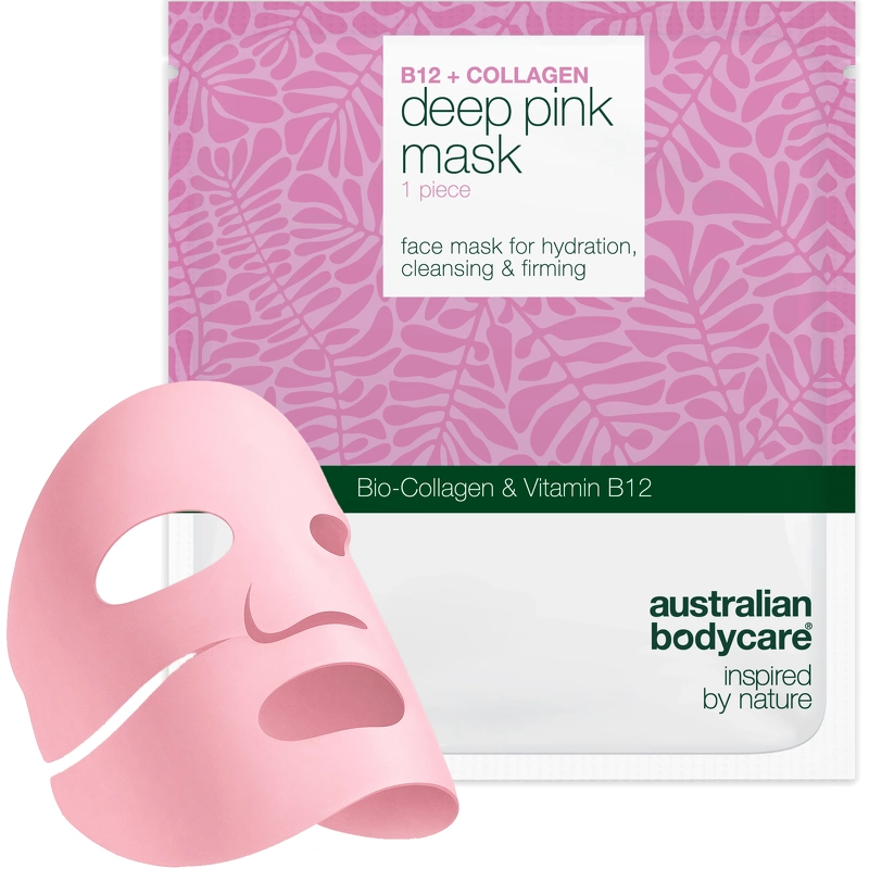 Australian Bodycare B12 Collagen Deep Pink Face Mask 1 Piece