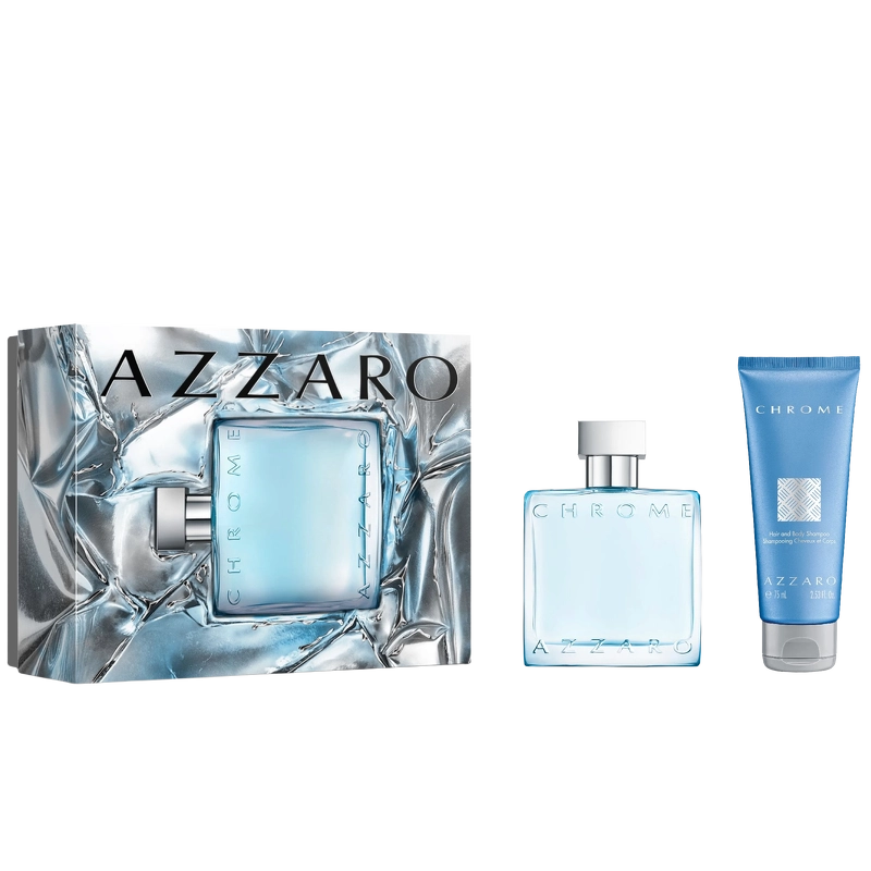Azzaro Chrome Edt Gift Set Limited Edition