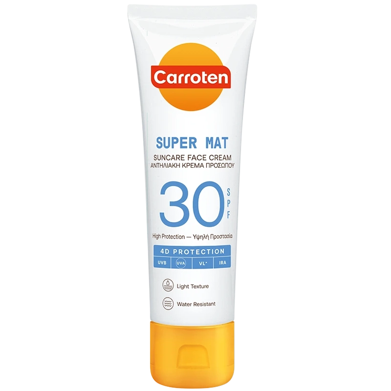 Carroten Face Super Mat Cream Spf 30   50 Ml