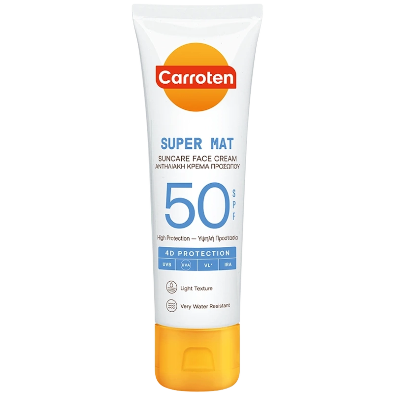Carroten Face Super Mat Cream Spf 50   50 Ml