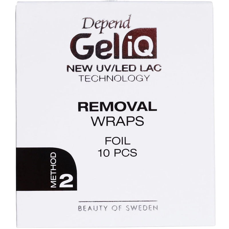 Depend Cosmetic Gel Iq Removal Wraps Foil Method 2   10 Pieces