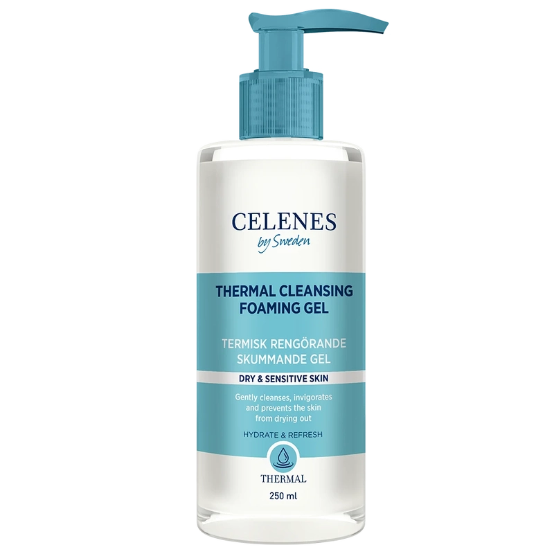 Celenes Thermal Cleasing Foaming Gel   Dry Sensitive Skin 250 Ml