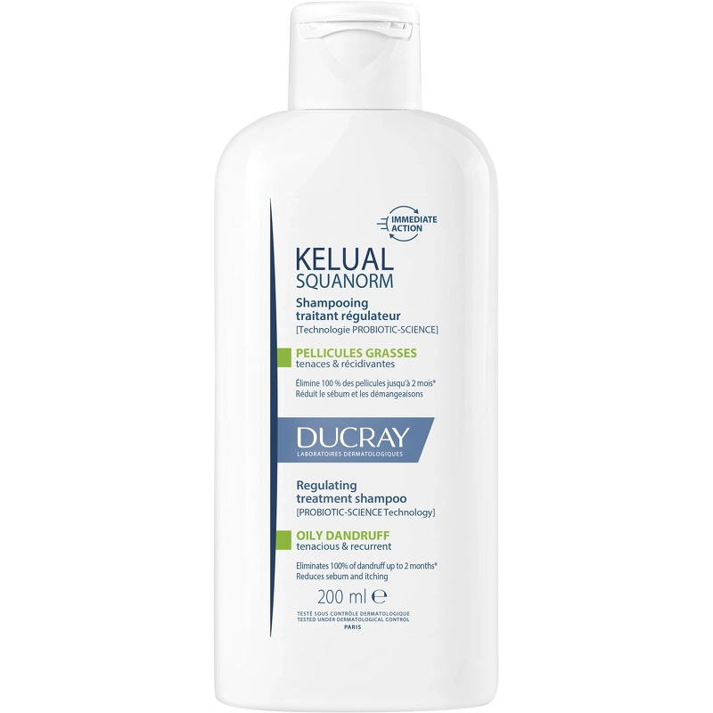Ducray Kelual Squanorm Shampoo Oily Dandruff 200 Ml