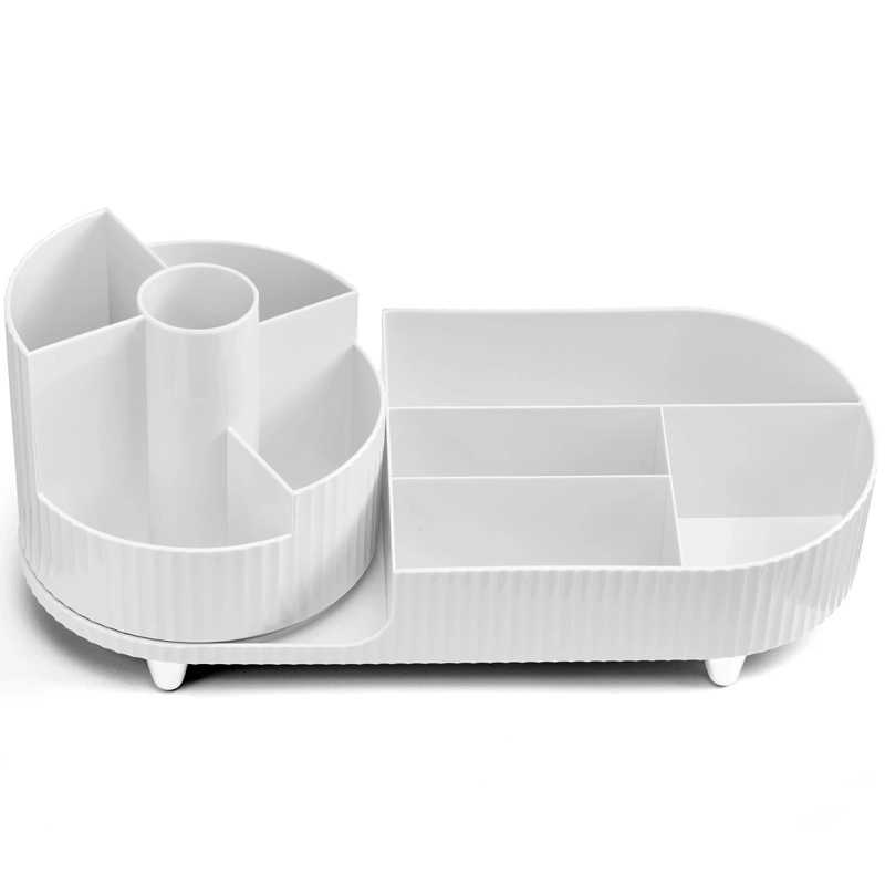 Gillian Jones Table Organizer With Rotation   White 12002 90