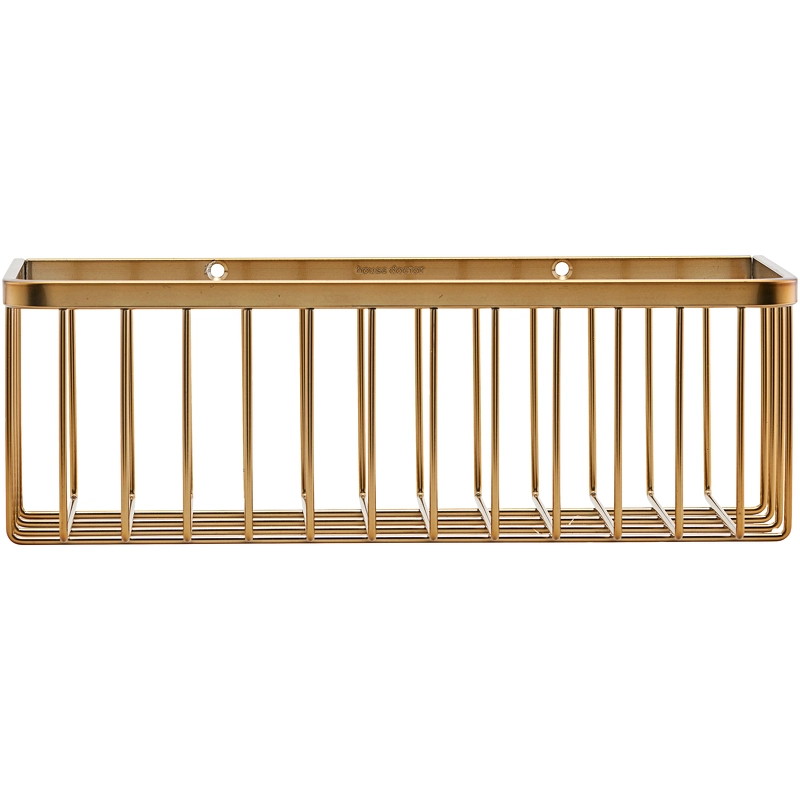 House Doctor Bath Basket   Brushed Brass