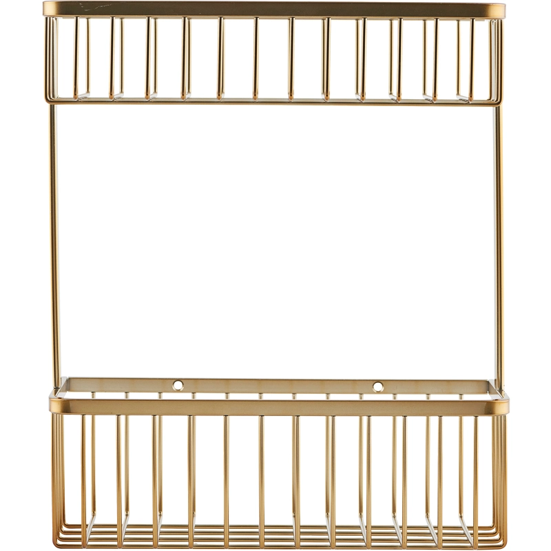 House Doctor Bath Basket Double   Brushed Brass
