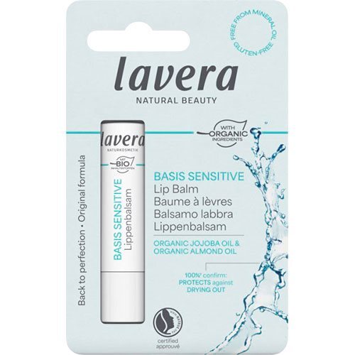 Lavera Læbepomade Basis Sensitiv Jojoba Olie Almond Olie Lavera 4 G