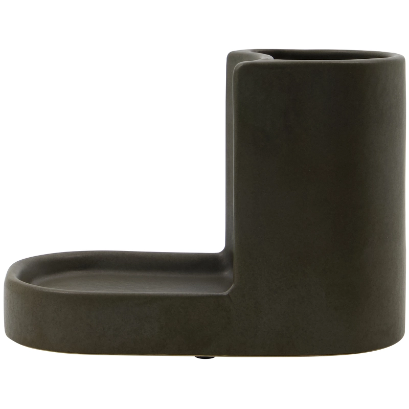 Meraki Datura Brush Soap Holder Small Dark Grey