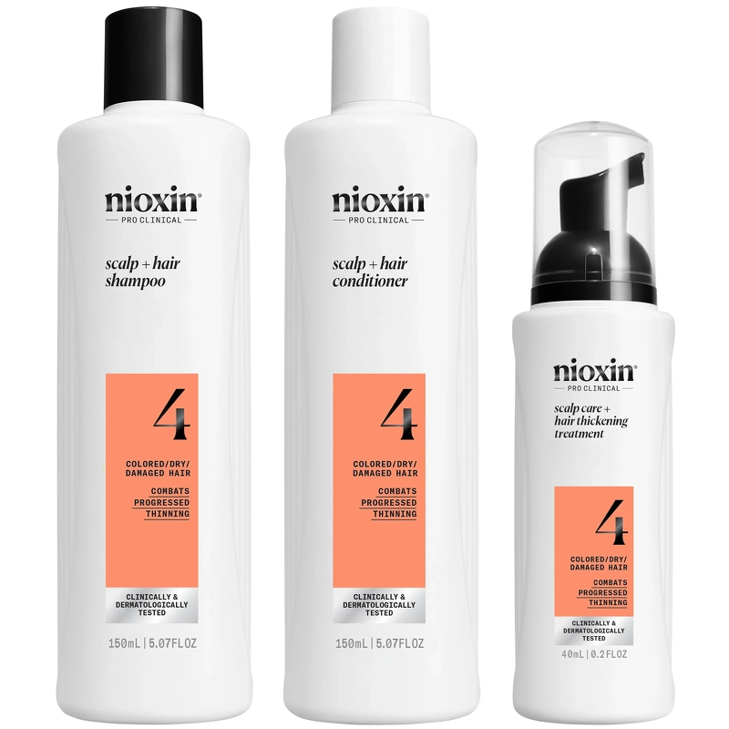 Nioxin System 4 Trial Kit 340 Ml   Colored Dry Damaged Hair