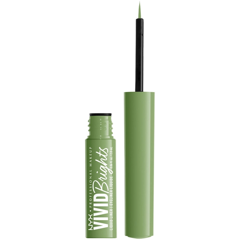 Nyx Prof  Makeup Up Vivid Brights Liquid Eyeliner 2 Ml   02 Ghosted Green