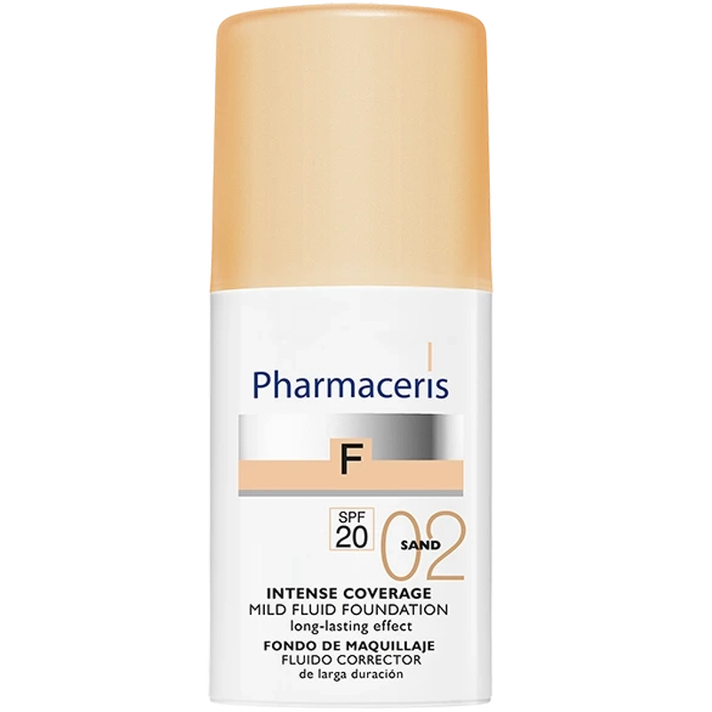 Pharmaceris F Intense Coverage Mild Fluid Foundation Spf 20 30 Ml 02 Sand