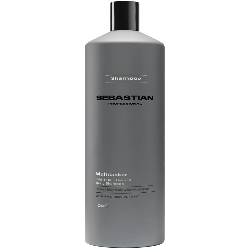 Sebastian Professional Multitasker For Men 3 In 1 Hair Beard And Body Shampoo 1000 Ml