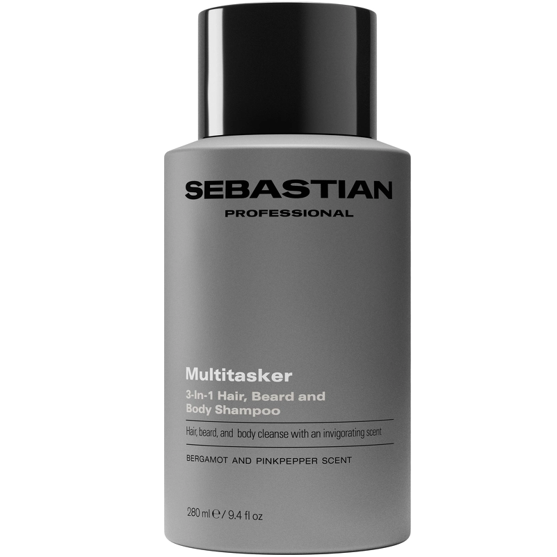 Sebastian Professional Multitasker For Men 3 In 1 Hair Beard And Body Shampoo 280 Ml
