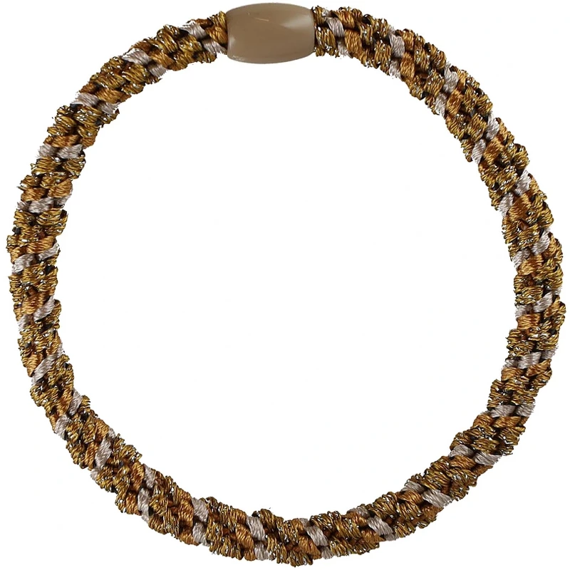 By Stær Braided Hairtie Slim   Carry Brown Silver Glitter