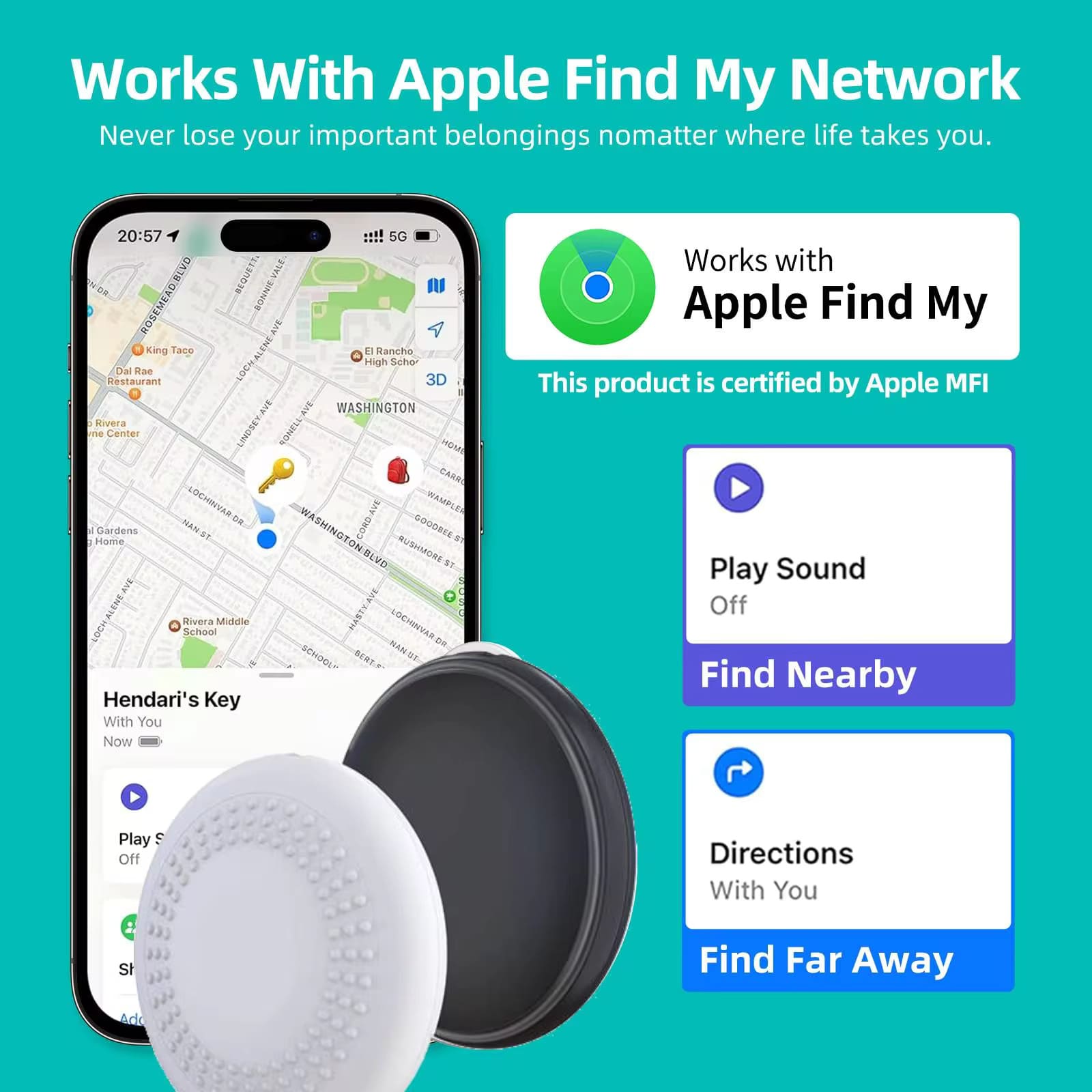 Busters Gps Tracker  Find My Tag   Hvid